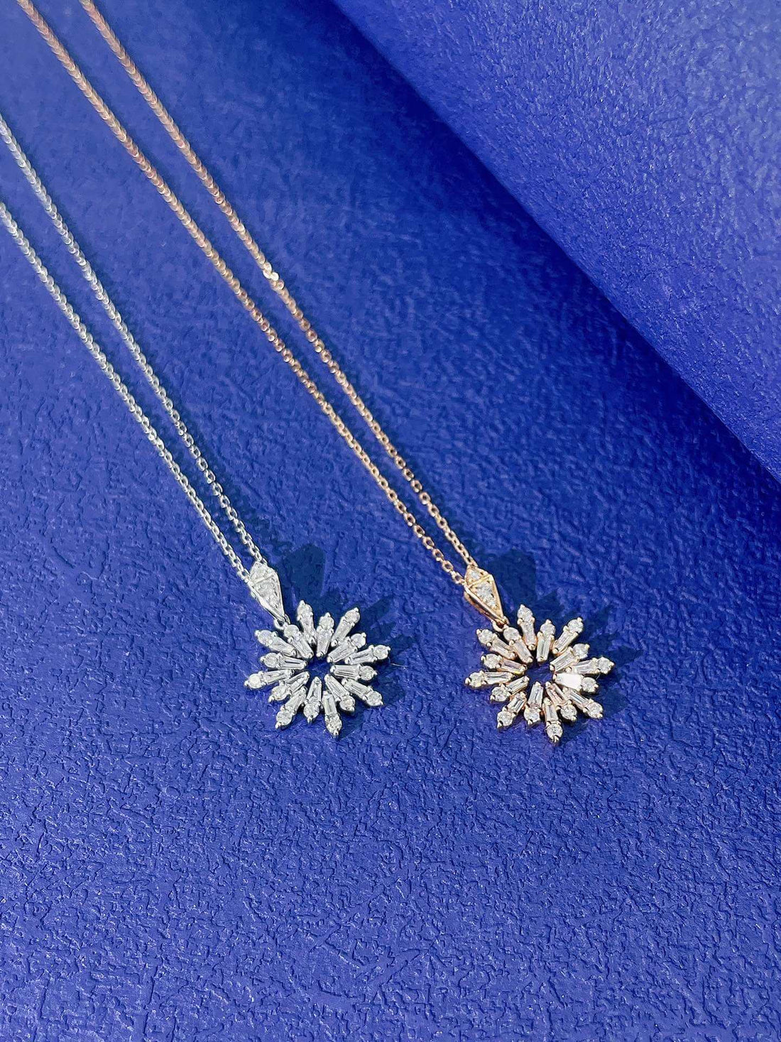 Tiberium Snowflake lab grown diamond necklace