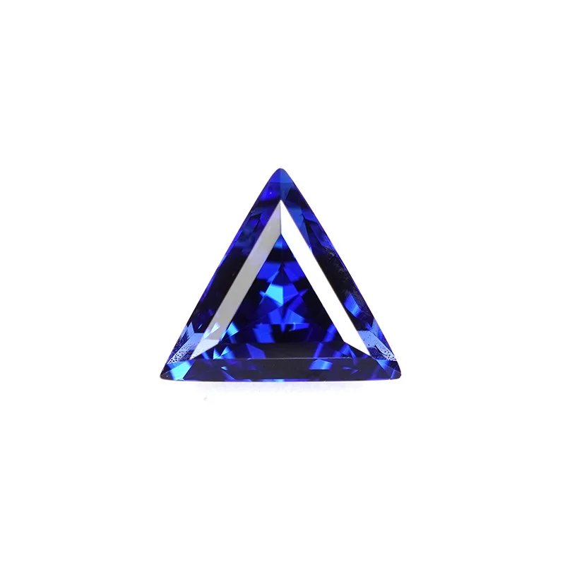 Triangle Cut Lab Grown Blue Sapphire