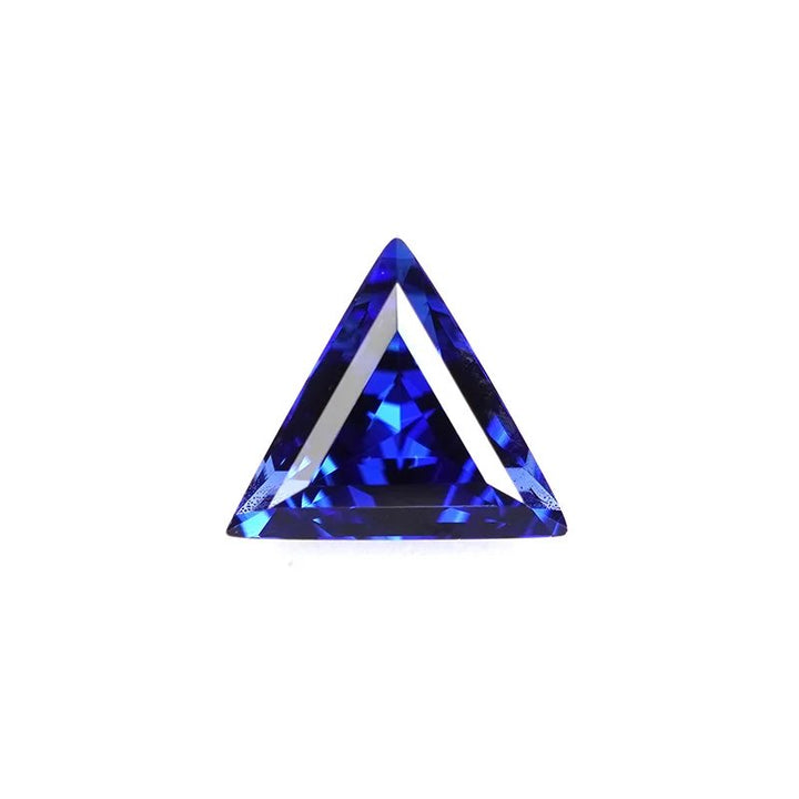 Triangle Cut Lab Grown Blue Sapphire