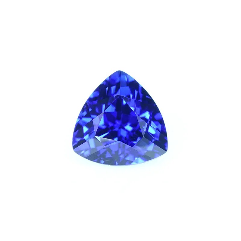 Trillion Cut Lab Grown Blue Sapphire