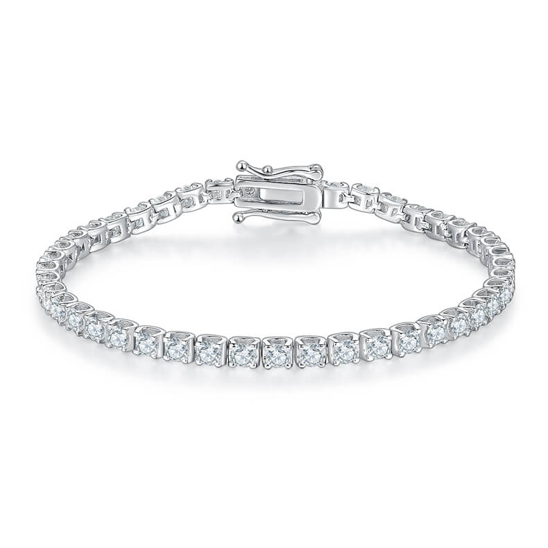 Classic round cut Moissanite tennis bracelet