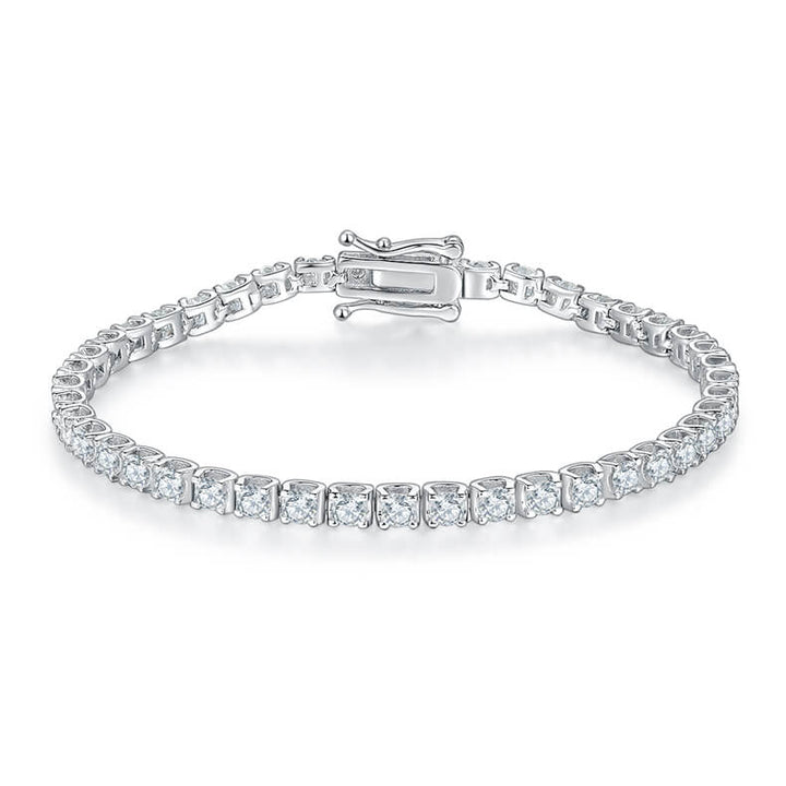Classic round cut Moissanite tennis bracelet