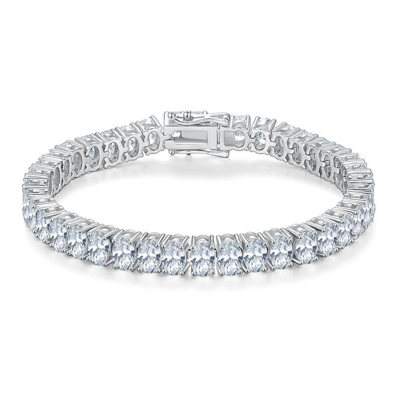 Oval cut Moissanite tennis bracelet