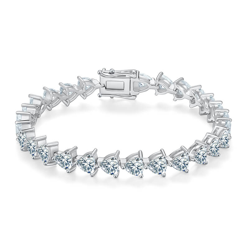 Trillion cut Moissanite tennis bracelet