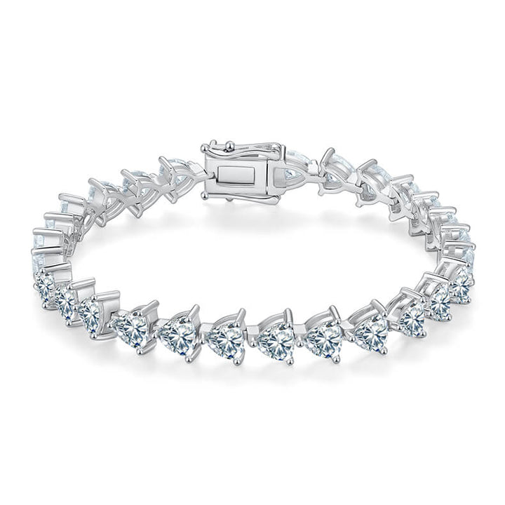 Trillion cut Moissanite tennis bracelet