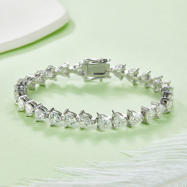 Trillion cut Moissanite tennis bracelet