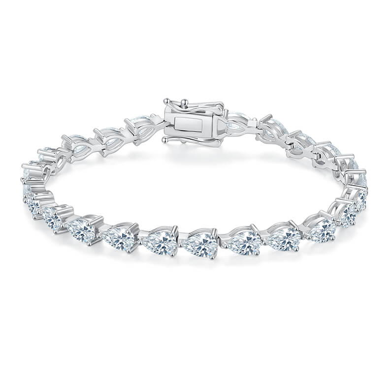 Pear cut Moissanite tennis bracelet