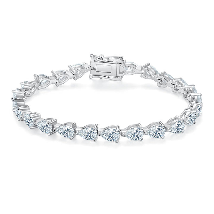 Pear cut Moissanite tennis bracelet