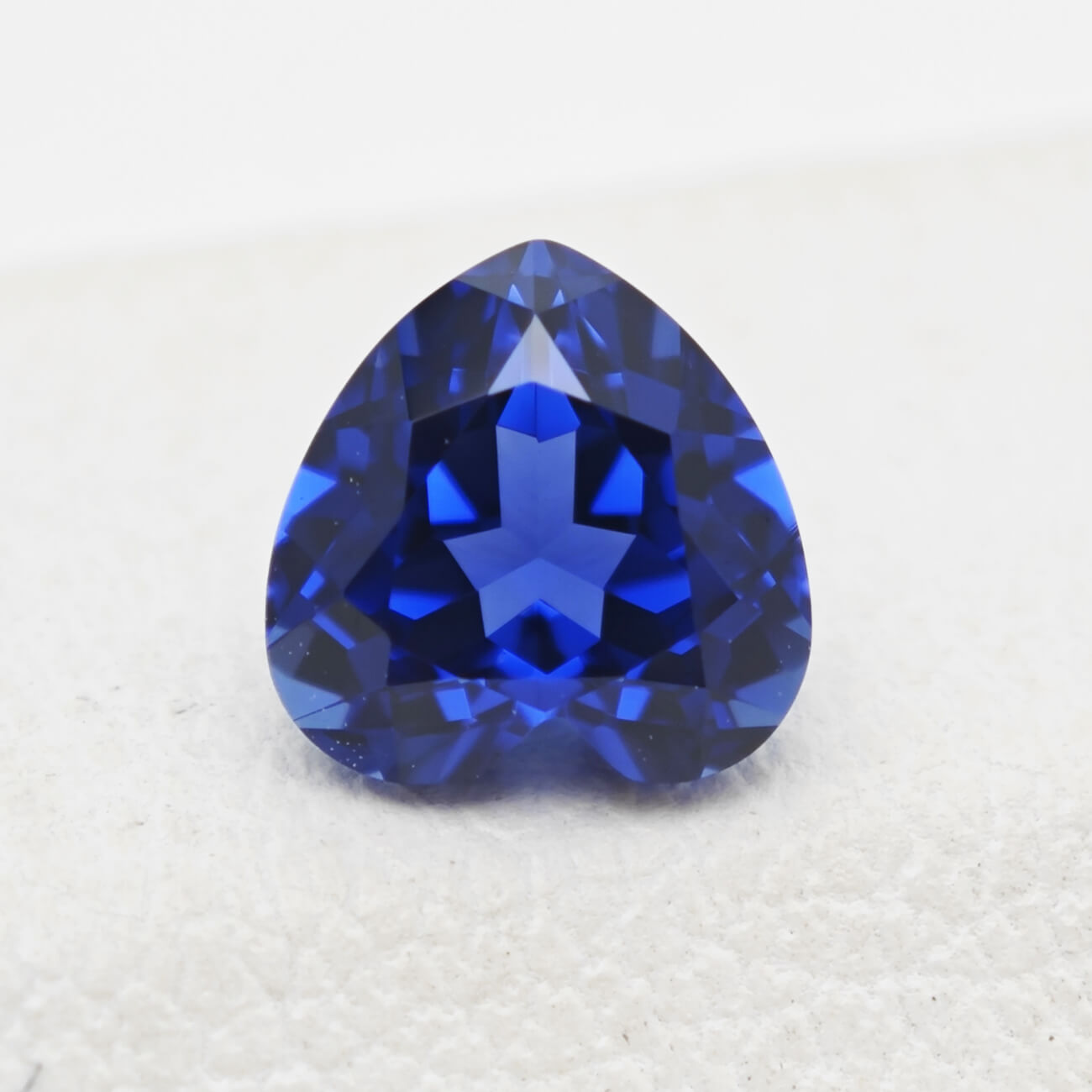 Heart Cut Lab Grown Blue Sapphire