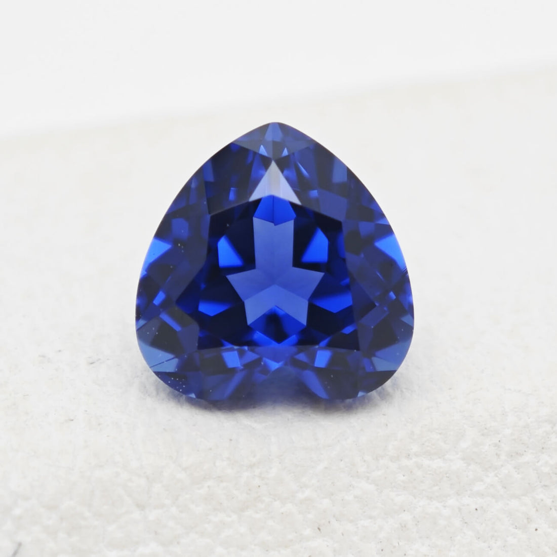 Heart Cut Lab Grown Blue Sapphire