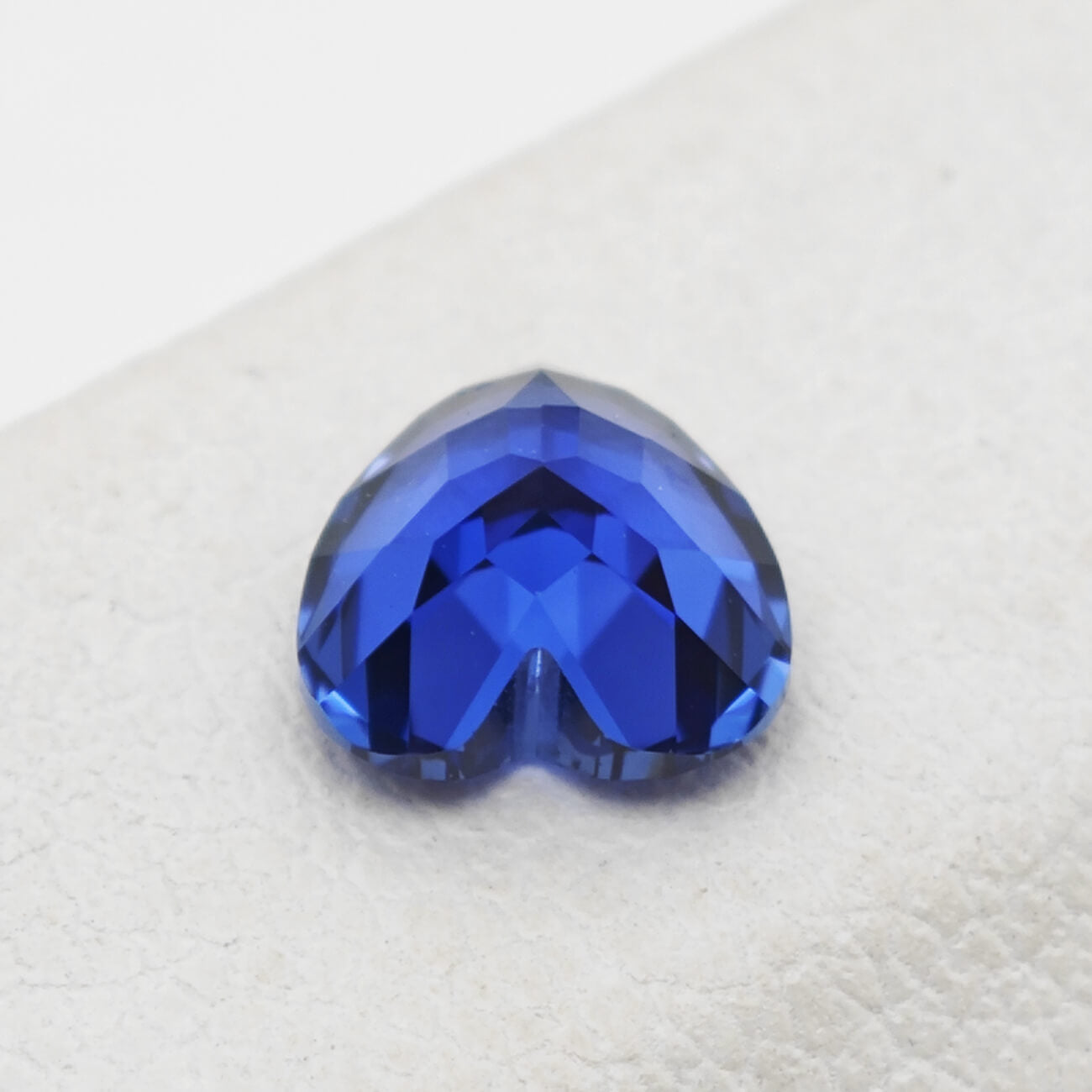 Heart Cut Lab Grown Blue Sapphire