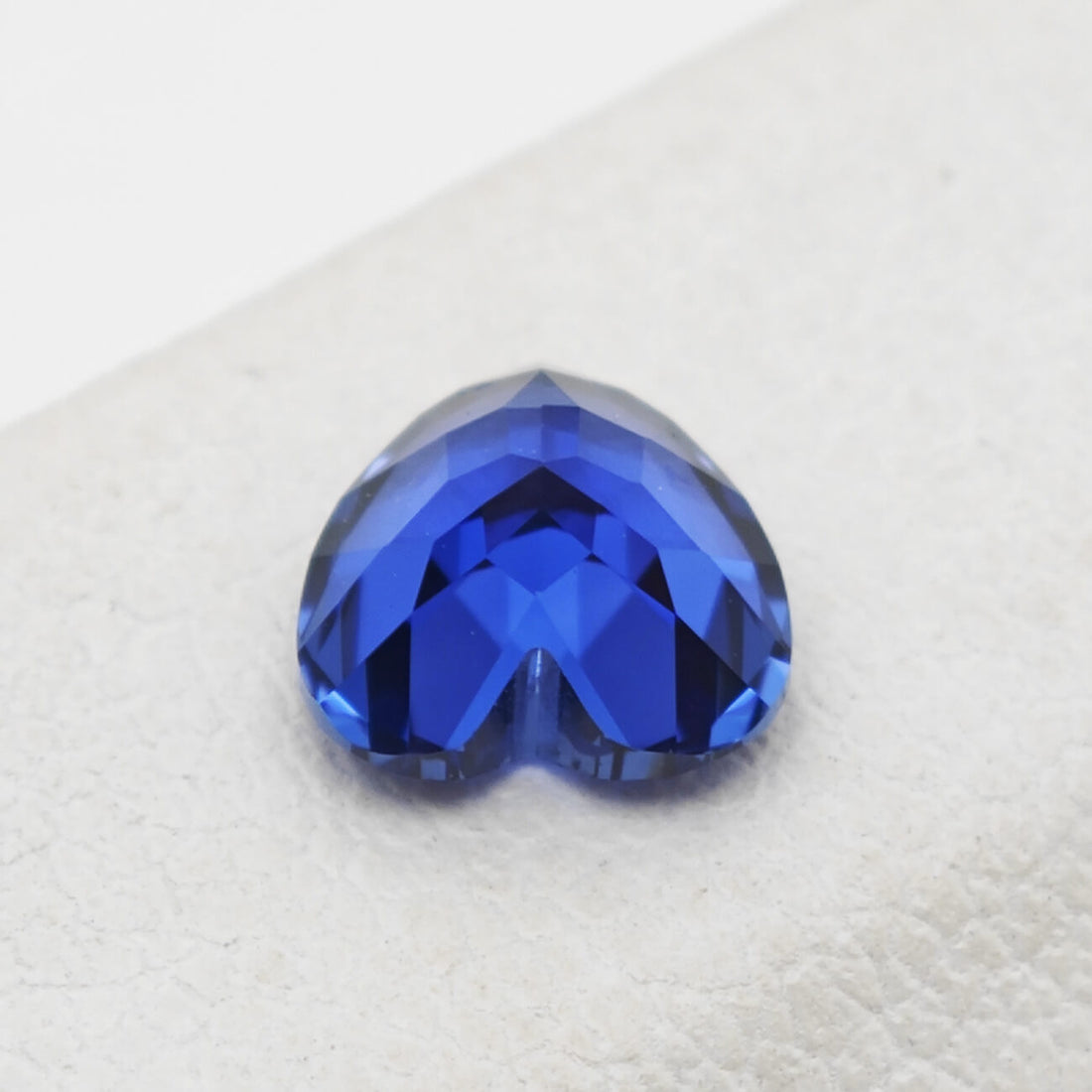Heart Cut Lab Grown Blue Sapphire