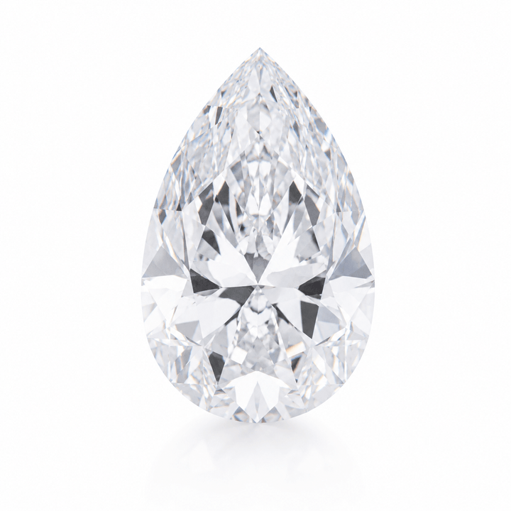 4.04ct E VVS2 Pear Cut Lab Grown Diamond