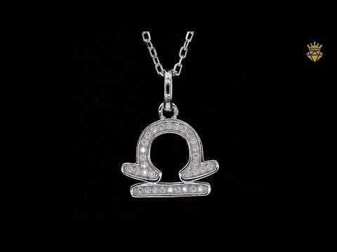 Libra of Zodiac signs Moissanite pendant necklace