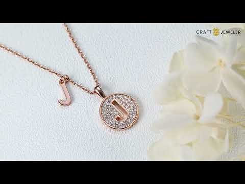 Initial alphabet J Moissanite pendant necklace