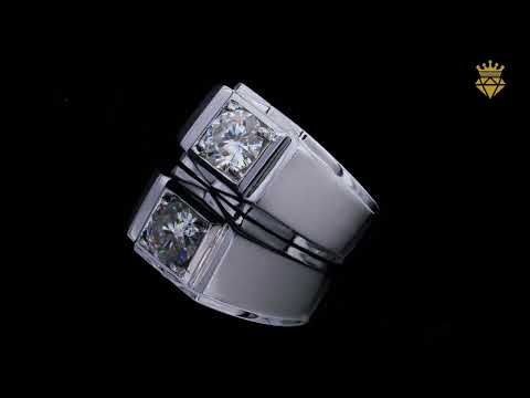 925 sterling silver Moissanite ring for men