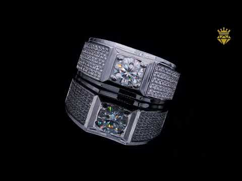 925 sterling silver Moissanite ring for men