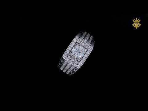 925 sterling silver Moissanite ring for men