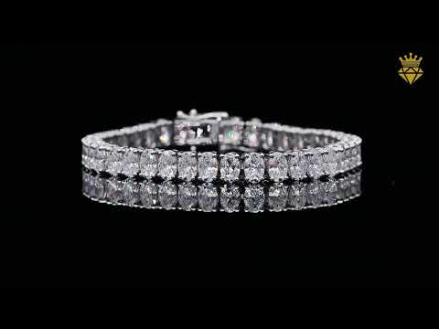 Oval cut Moissanite tennis bracelet