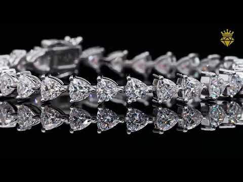 Trillion cut Moissanite tennis bracelet