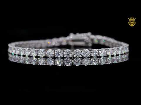 Classic 4 prongs round cut Moissanite tennis bracelet
