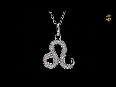 Leo of Zodiac signs Moissanite pendant necklace
