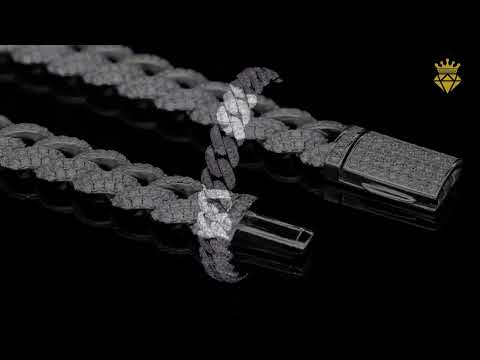10mm width Moissanite Cuban link bracelet