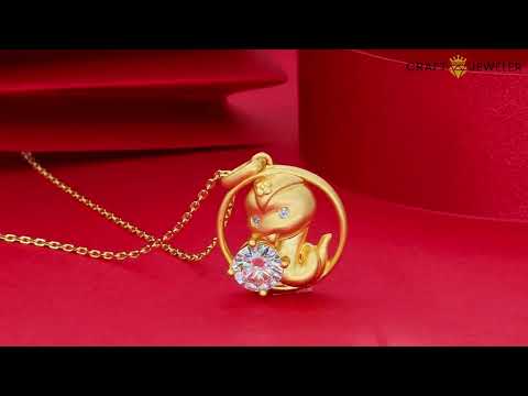 Snake of the Chinese Zodiac Moissanite pendant necklace