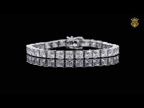 Princess cut Moissanite tennis bracelet