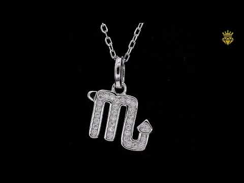 Scorpio of Zodiac signs Moissanite pendant necklace