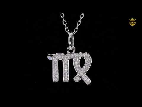 Virgo of Zodiac signs Moissanite pendant necklace
