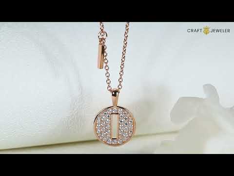 Initial alphabet I Moissanite pendant necklace