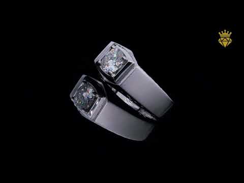 925 sterling silver Moissanite ring for men