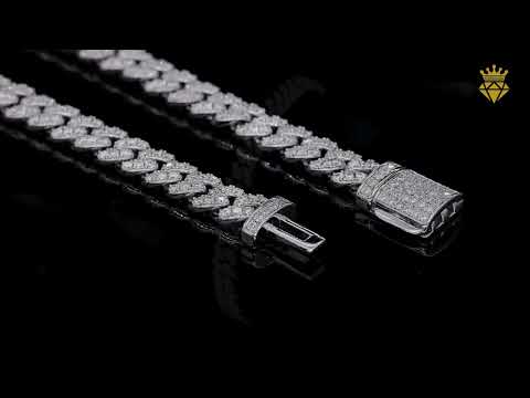6mm width Moissanite Cuban link bracelet