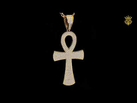 Fashion luxury Moissanite cross pendant necklace