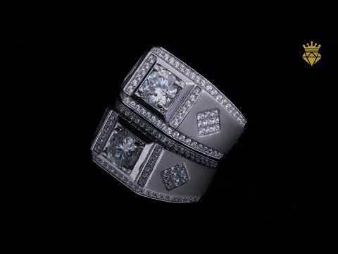 925 sterling silver Moissanite ring for men