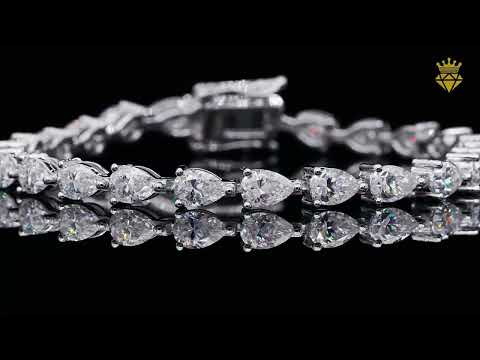 Pear cut Moissanite tennis bracelet