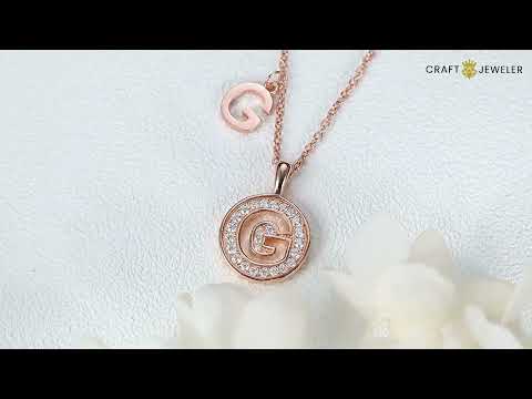 Initial alphabet G Moissanite pendant necklace