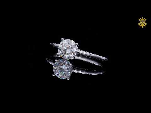 Round cut solitaire Moissanite earrings stud