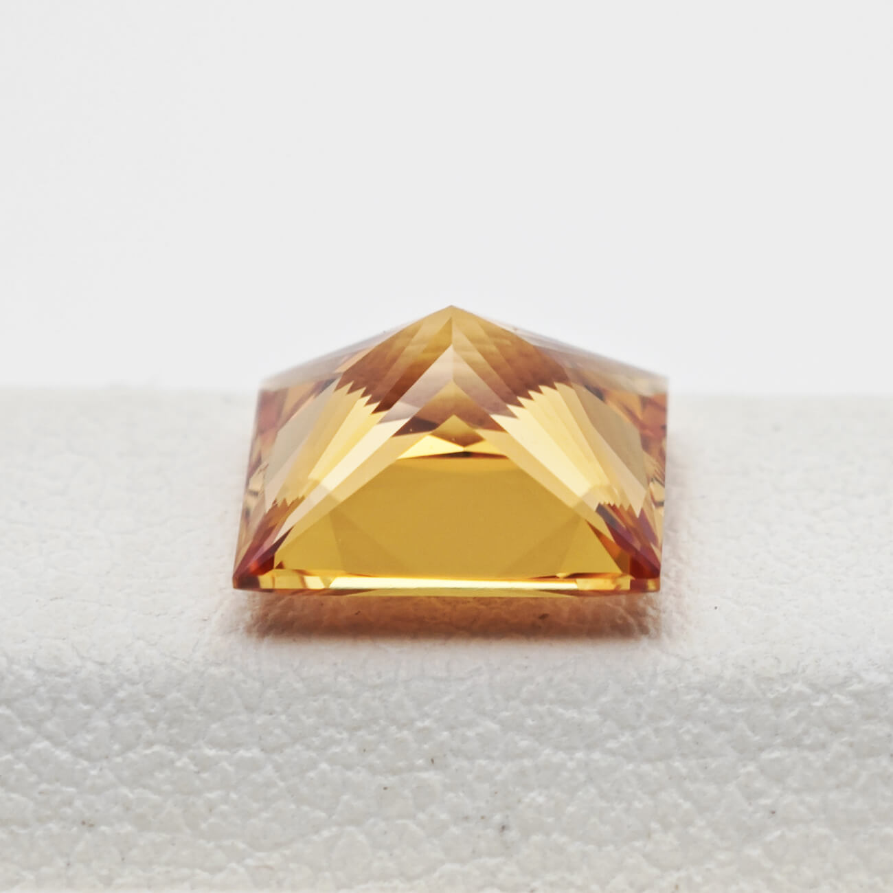 Princess Cut Lab Grown Orange Sapphire