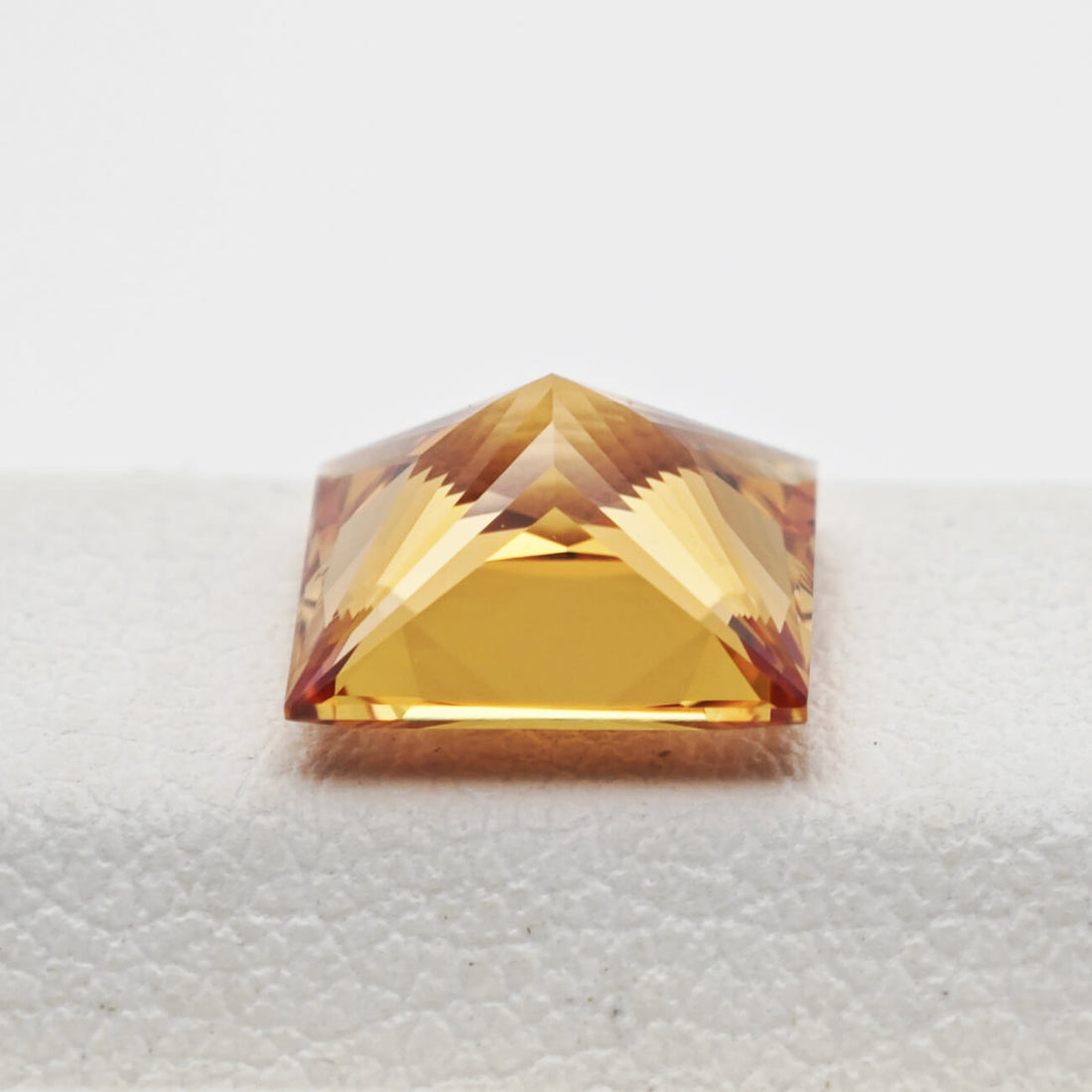 Princess Cut Lab Grown Orange Sapphire