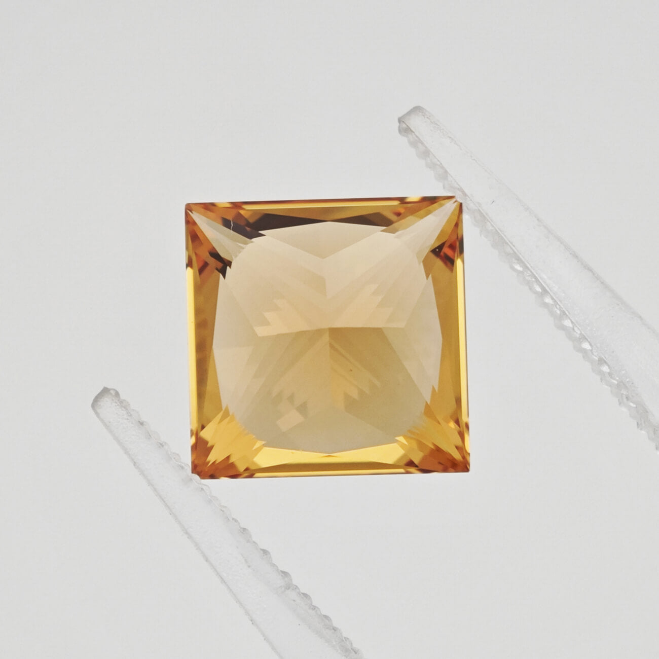 Princess Cut Lab Grown Orange Sapphire