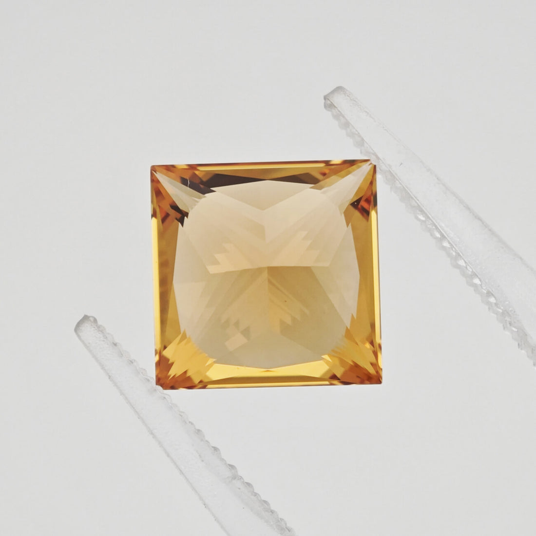 Princess Cut Lab Grown Orange Sapphire